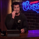Right-wing YouTube host Steven Crowder doing a homophobic pantomime of Vox host Carlos Maza.